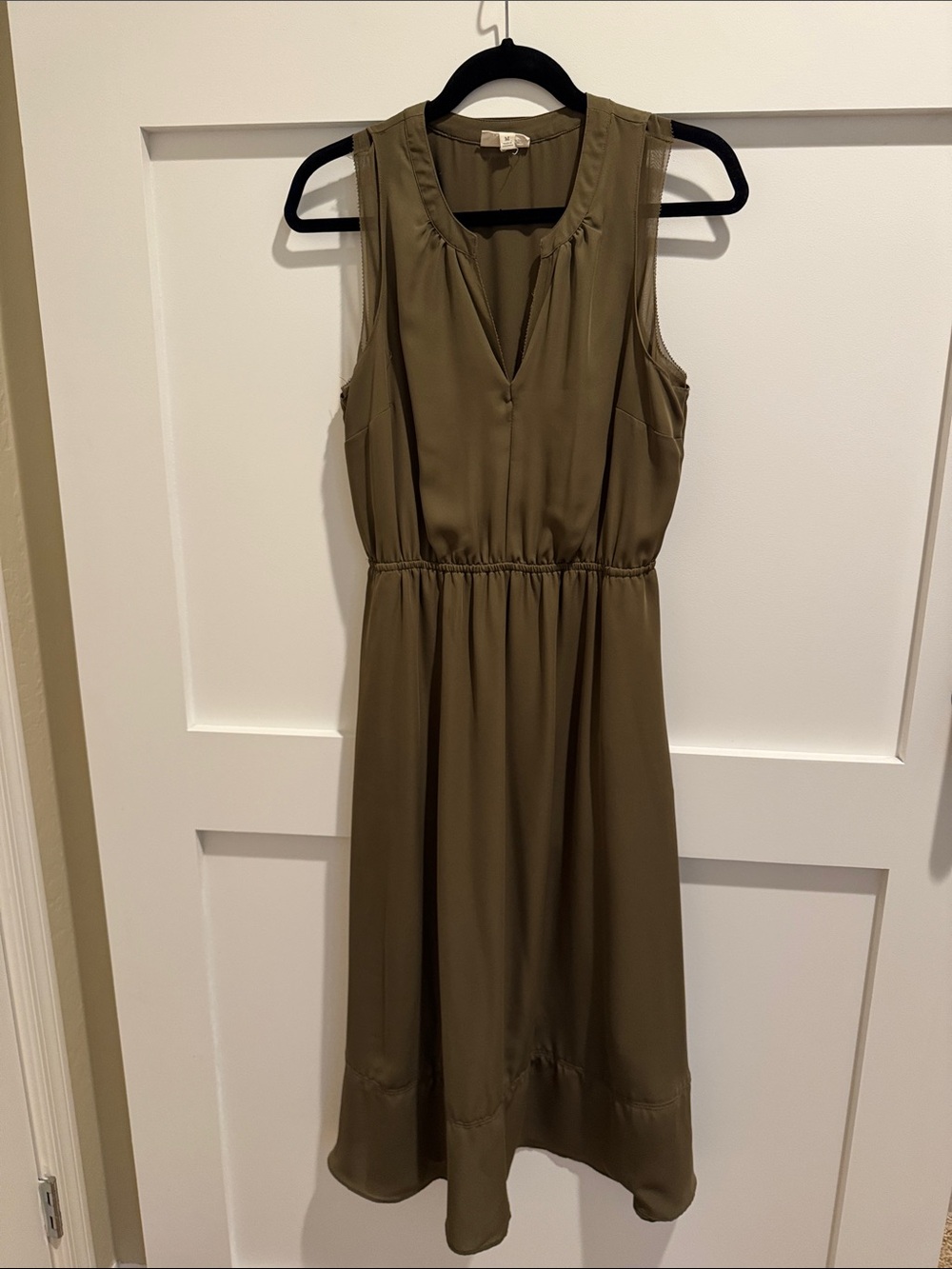 Sleeveless Olive Green Women's Dress